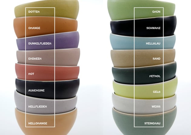 1260 Grad Steinzeug Farben