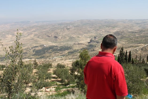 Unser jordanischer Reiseführer Wael von hinten