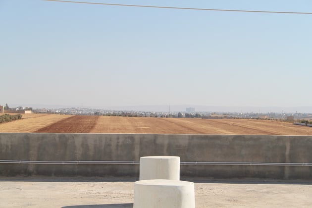 Blick in Richtung Irbid, drittgrösste Stadt Jordaniens.