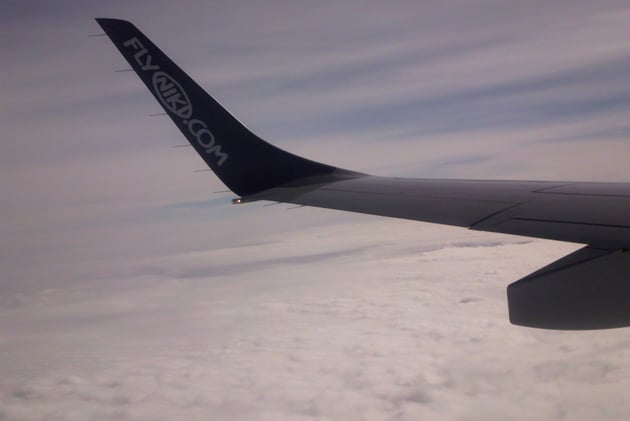 Auf dem Flug nach Wien mit Air Berlin-Niki.