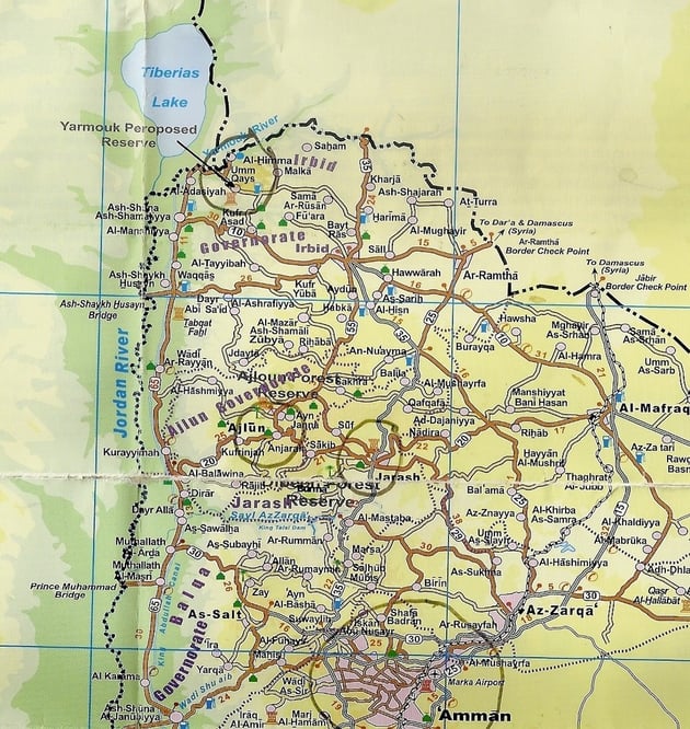 Oben an der Syrisch-israelischen Grenze.