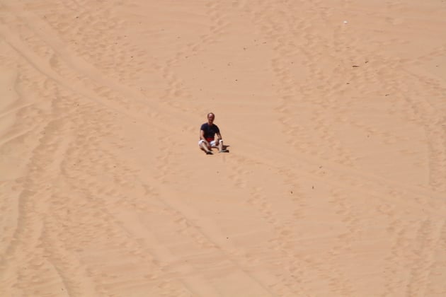 Andreas und die Sanddüne.