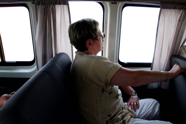 Unterwegs im Minibus.