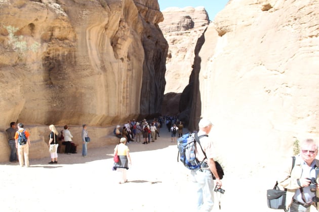 Eingang zur Felsschlucht, dem Siq.