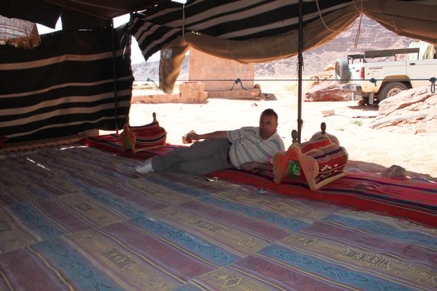 Unser "fauler" Reiseführer Wael.