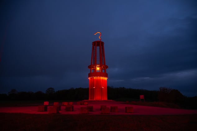 Das Geleucht auf der Halde Rheinpreußen im Westen des Ruhrgebiets