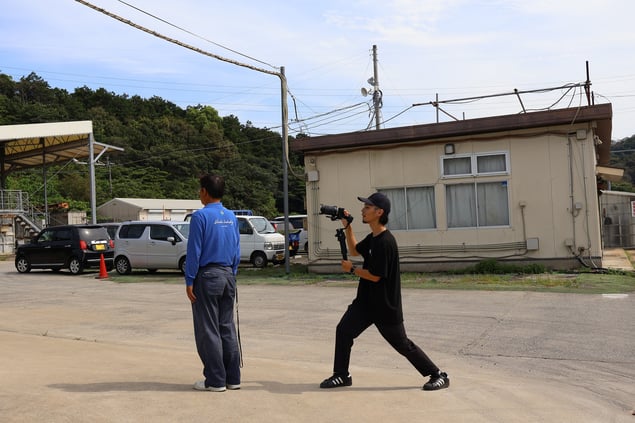 リクルート動画撮影の様子。