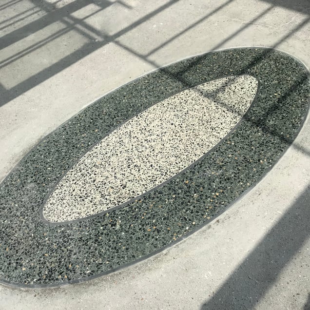 Le Monde de la Pierre, tranches de pierre naturelle, Béton poli, Rolleville, Normandie, France