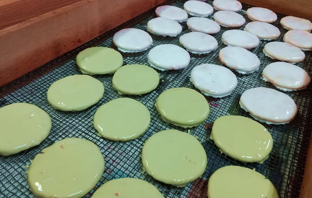 砂糖、抹茶糖せんべい