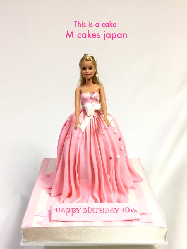 ドレスケーキ🎀 #ドレス #プリーツスカート #ピンク #女の子 #誕生日ケーキ #cake #pleatedskirt #kawaii #pink #fondantcake