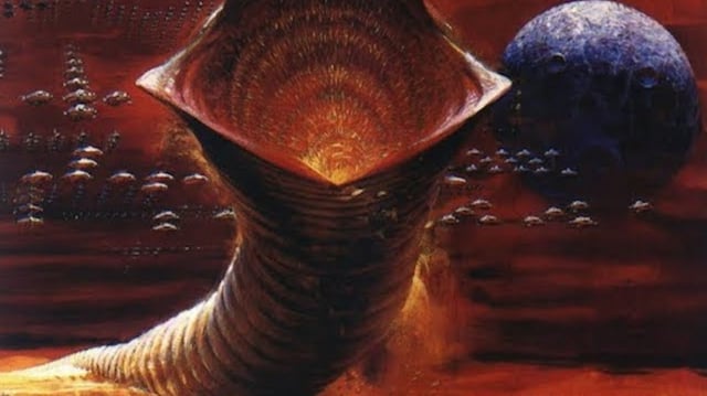 Da kann die Amsel lange dran picken - ein Sandwurm des Wüstenplaneten Arakis.