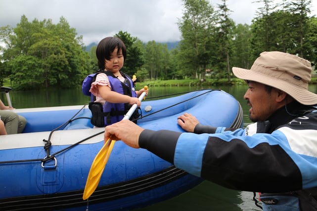 子供　ラフティング