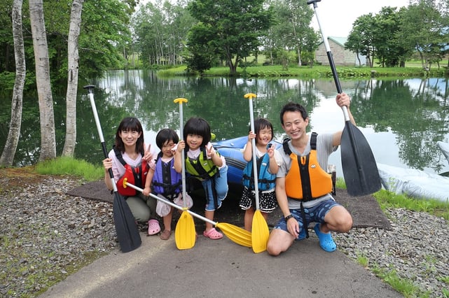 子供とラフティング