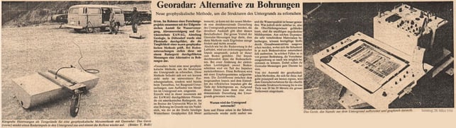 Start der Georadarmessungen 1988