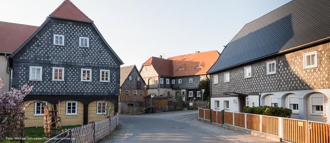 Umgebindehäuser in Obercunnersdorf