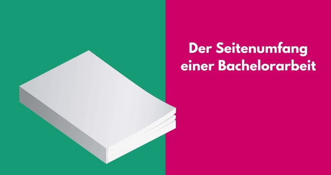 Stapel Papier. Bezeichnet: Der Seitenumfang einer Bachelorarbeit