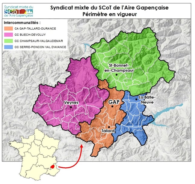 Le périmètre du SCoT de l'Aire Gapençaise