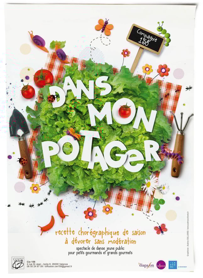 affiche salade légumes insectes spectacle compagnie 158 photo montage enfant spectacle