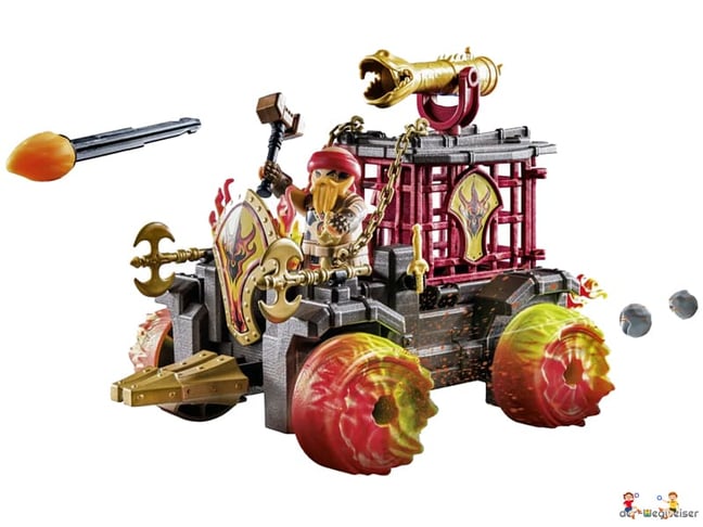 Die Besonderheit des Playmobil-Pakets 71299 ist ein Rammbock und die dreh- und schwenkbare Kanone.