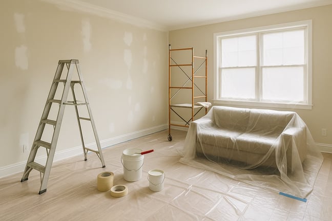 chantier peinture intérieure