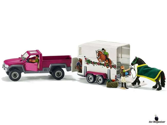 Im Paket Schleich 42346 sind 49 tolle Einzelteile enthalten – ideal für spannende Pferdetransporte mit dem Pferdeanhänger!