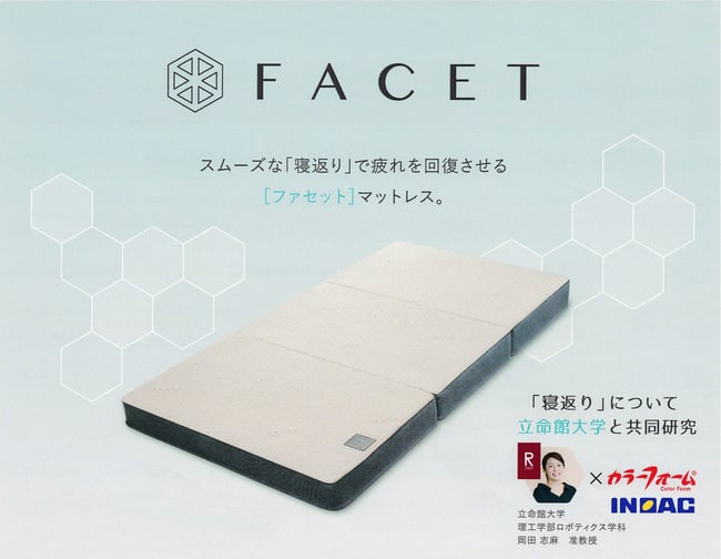 スムーズな寝返りを追求したカラーフォームマットレス「ファセット」イノアック by フィットする眠りを追求する和多屋