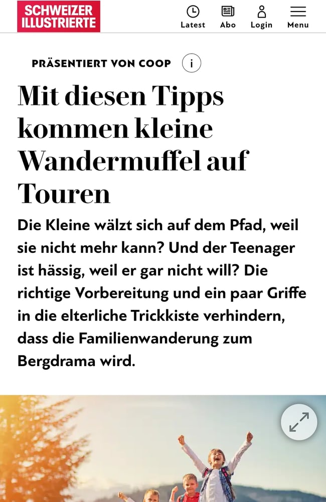 Zum Weiterlesen den Artikel antippen