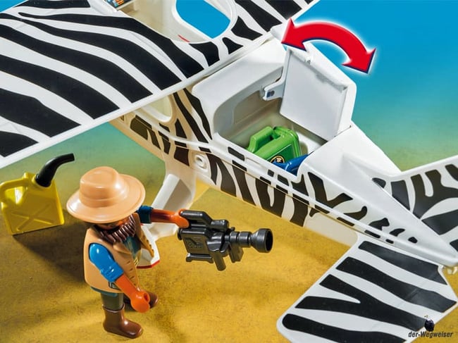 Die Besonderheiten im Playmobil Paket 6938 sind die drehenden Räder, damit das Flugzeug gut starten und landen kann.