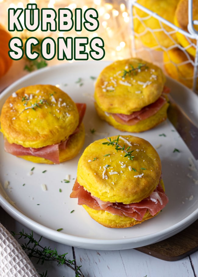 Kürbis Scones - Frühstück, Brunch Rezepte, Rezeptideen, Kürbisrezepte, Herbstrezepte, Winter, Mittagessen Rezepte, Abendessen Rezepte, Kochen für die Familie, Schinken, Apero, APeritiv, Fingerfood, Partyfood Ideen