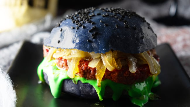 Halloween Burger, Halloween party, Fleisch, Hamburger, Mittagessen, Abendessen, Fleisch, Grill, Einfache Rezepte, Mottoparty