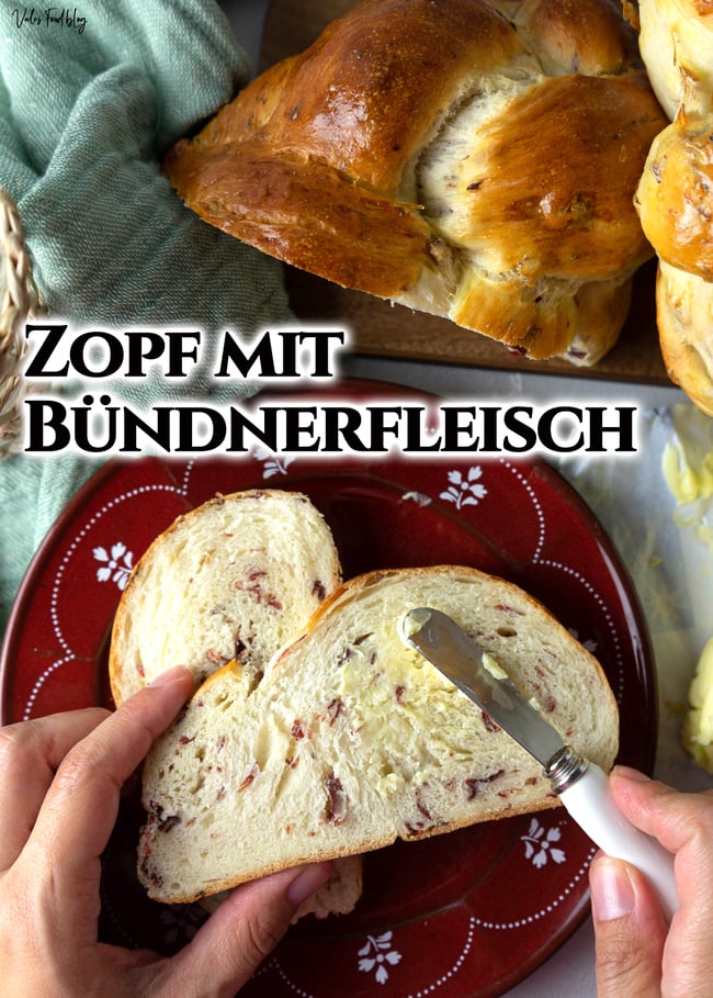 Zopf mit Bündnerfleisch, das perfekte Frühstück oder Brunch. Tolles Brot ganz einfach und schnell gemacht. 