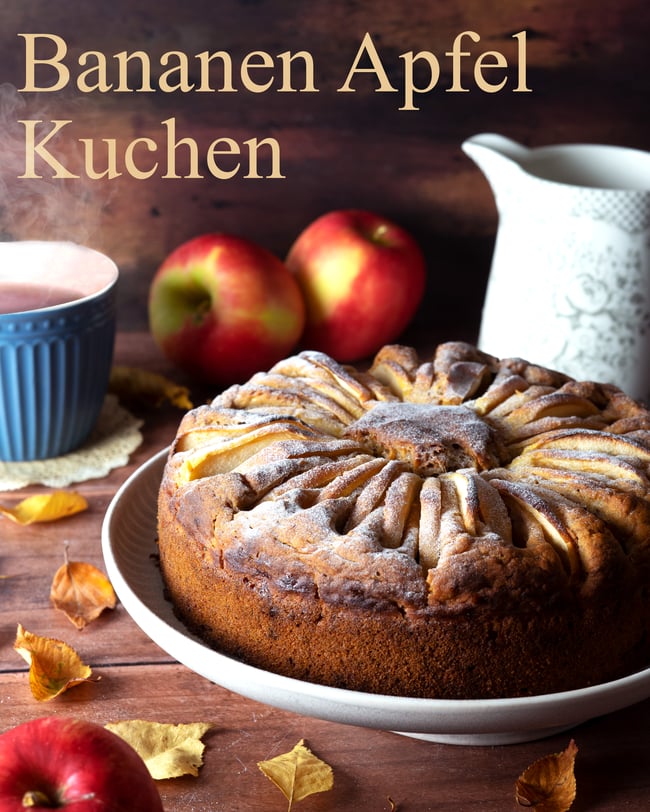 Bananen Apfel Kuchen, bananenkuchen, bananenbrot, herbst, herbstkuchen, herbstrezepte, vegane kuchen, vegane rezepte, vegan, einfache rezepte, einfache kuchen, frühstück, einfache rezepte, schnelle rezepte, familienrezepte, resteverwertung