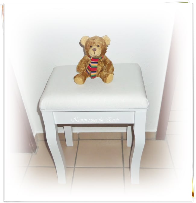 Weißer Schminkhocker - Badhocker