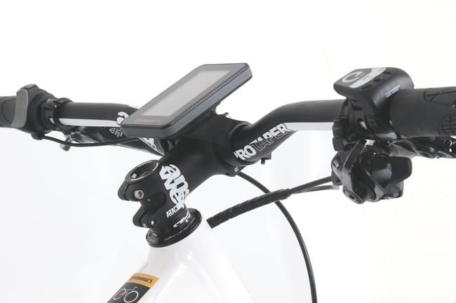 Cockpit mit Wipp-Schalter (links) und Sattelstützen-Fernbedienung (rechts).