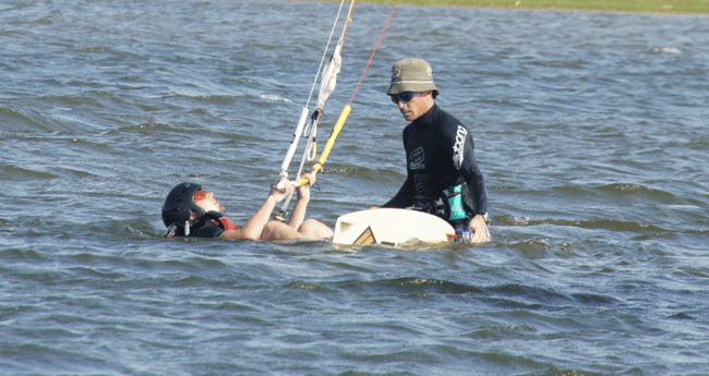 Claire from Australia at Cauipe Lagoon !