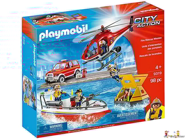 Bei der Bestellung im Onlineshop der-Wegweiser erhalten Sie das Playmobil Paket 9319 "Feuerrettungsmission".