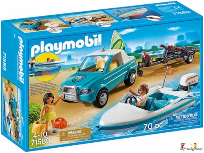 Bei der Bestellung im Onlineshop der-Wegweiser erhalten Sie das Playmobil Paket 71589 "Playmobil Summer Fun Pickup mit Speedboot".
