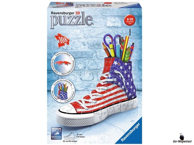 Bei der Bestellung im Onlineshop der-Wegweiser erhalten Sie das Ravensburger Paket 12549 Sneaker "American Style".
