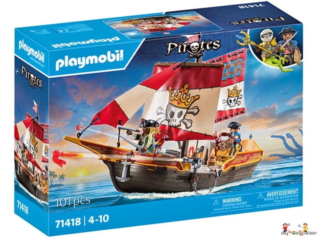 Bei der Bestellung im Onlineshop der-Wegweiser erhalten Sie das Playmobil Paket 71418 "Playmobil Pirates Piratenschiff".