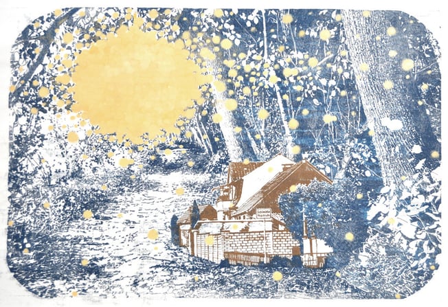 Asta Rode "Verbaut" Öl auf Leinwand, 85 x 125 cm, 2013