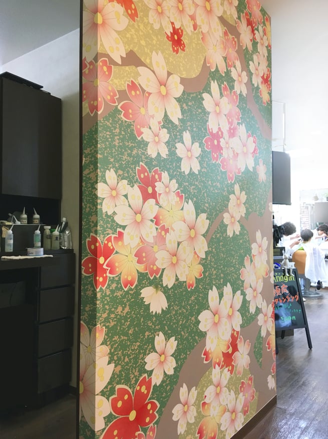 加賀友禅模様ベクターデザイン和柄壁紙クロス