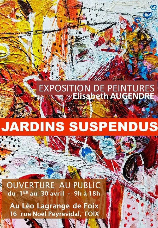 Elisabeth Augendre artiste peintre en Ariège exposition peinture  au Léo de Foix mai 2022