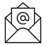 Icon depicting an open envelope to signify the receipt of the email