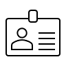 Icon depicting an identification badge