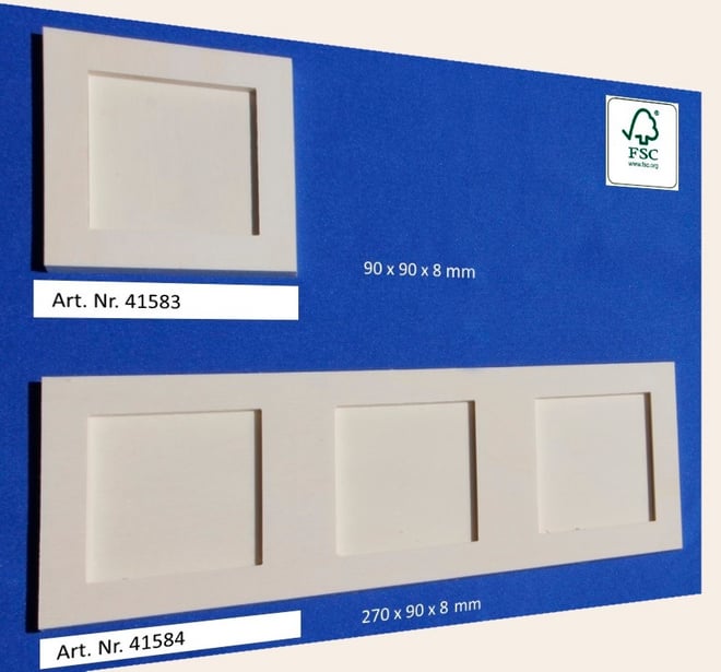 Das Einzelrähmchen eignet sich sehr gut auch als Glasuntersatz.