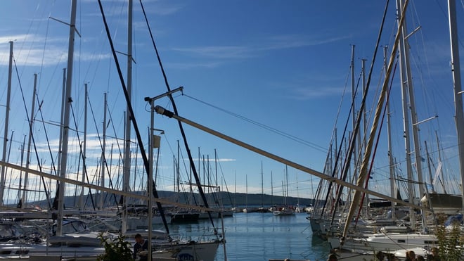 Samstag 8.10.2016, Crewwechsel in Split endlich wieder Sonne