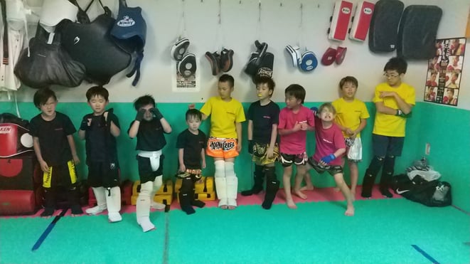 奈良県でキックボクシングのteamYAMATO大和高田本部の小学生。