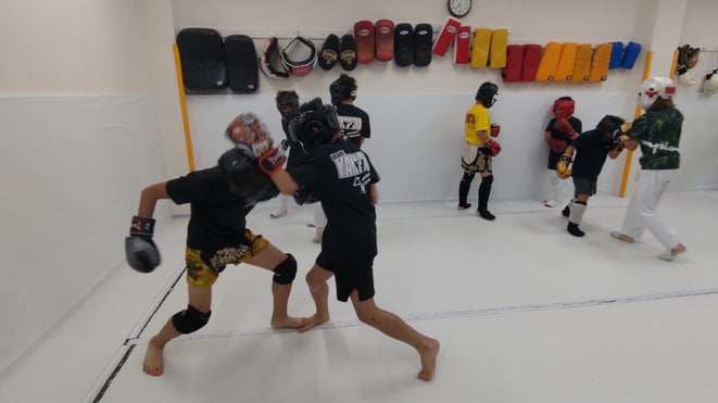 奈良県大和高田市のキックボクシングteamYAMATO大和高田本部では、実戦練習をしています。