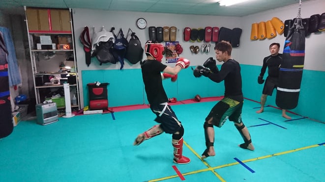 実践的な格闘技の練習をしています。空手、キックボクシング、ボクシングの経験者歓迎。