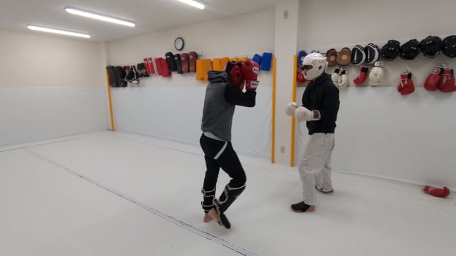 奈良県大和高田市のキックボクシングteamYAMATO大和高田本部では、実戦練習をしています。